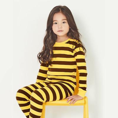 China Breathable Kids Pajamas Kids Simply Color Cotton Ribbed Pajamas Sets Girls Boys Long Sleeve Sleepwear for sale