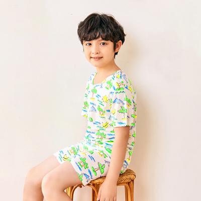 China Breathable 2022 Spring Summer In Toddler Running Cotton Bamboo Pajamas For Kids for sale