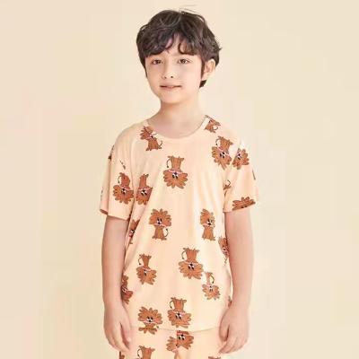 China Breathable 2022 Spring Summer In Toddler Running Cotton Bamboo Pajamas For Kids for sale