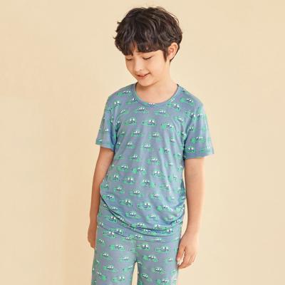 China Factory Direct Selling Spring Breathable Summer 1/2 Sleeves Squishy Children Silk Pajamas for sale