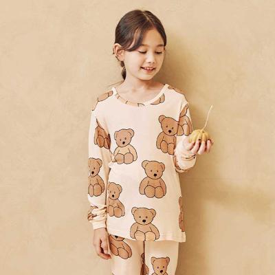 China Supply and sale breathable suppliers wholesale bamboo fiber children girls super soft thin home pajamas for sale