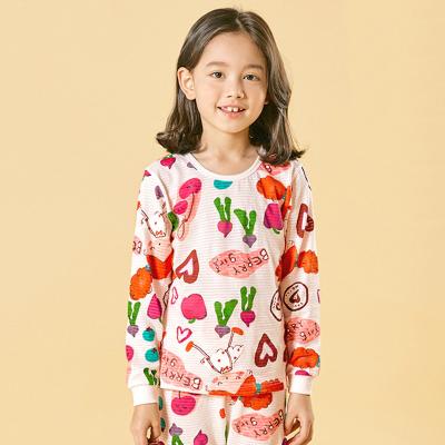 China UN21SSSW010116 Spring Cotton Summer Kids Wholesale QUICK DRY Half-Sleeved Pajamas For Girls for sale