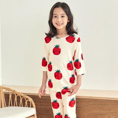 China QUICK DRY Wholesale price high quality spring and summer New style kids breathing cotton short sleeve kids cotton pajamas for sale