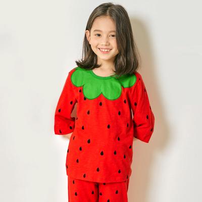 China Excellent Quality UN21SSSW010417 Cheap Price Summer Casual Half-sleeved Kids Girls Pajamas Sets for sale