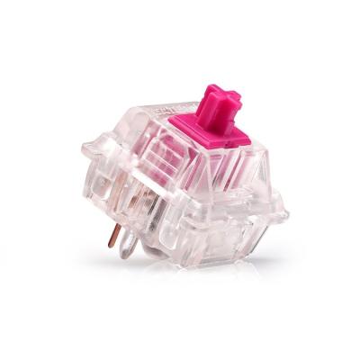 China New Arrival GATERON KS-6 Rose Red Silent Gaming Aliaz 5 Keyboard Tactile Transparent Housing Mechanical Switch for sale