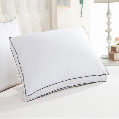 China Magnetic Hot Selling Five Star White Goose Down Pillow Hilton Hotel Bolster Pillow for sale