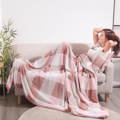 China 100% Polyester Blanket Double Sided Knitted Striped Fleece Blanket Wholesale PASSIONATE for sale