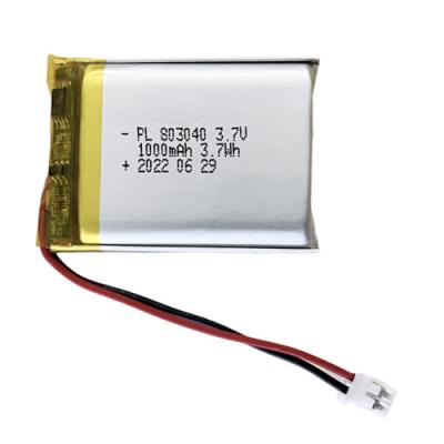 China 3.7V 1000mAh Rechargeable Lithium Polymer Battery 803040 For Cosmetic Instrument for sale