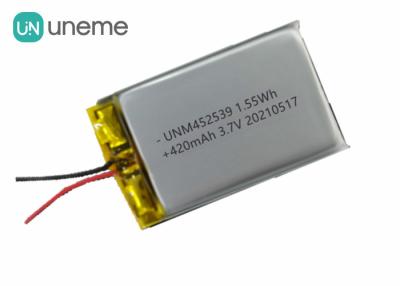 China Navulbare Lipo-Lithiumbatterij 452539 3.7V 420mAh voor de Elektronika Van de consument Te koop