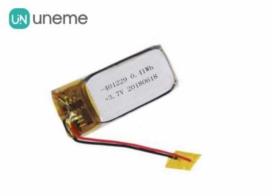 China De diepe van het het Lithiumpolymeer van de Cyclusdouane Duurzame Batterij 110mAh 0.2C MP3 401229 Te koop