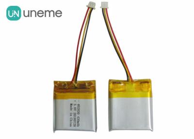 China 3.8V 430mAh High Voltage Lipo Battery , PSE Approved 402830 Lithium Polymer Battery for sale