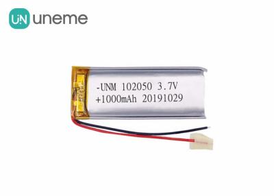 China Lithium-Polymer Batterie kundengebundenes IEC62133 UN38.3 3.7V 1000mAh 102050 bescheinigte zu verkaufen