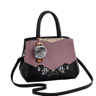 China High Quality Luxury Fashion Handbag Lady Embroidered Tote Bags With Zipper for sale