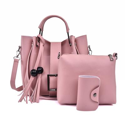 China Free Shipping Fashion Genuine Leather Plastic Set 6 Piece Custom Logo Travel Purse Pu 4 Bag Woman Handbag Set Lady Brand for sale