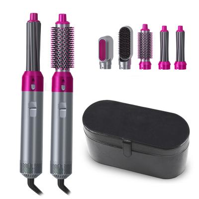 China New Ionic Trend 5 in 1 Professional Hair Dryer Hot Brush Straightener Hair Curler Styling Tools Hair Air Air Styler Wrap for sale