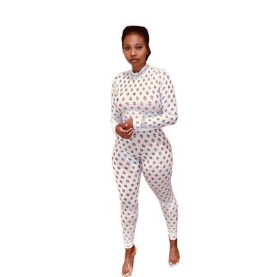 China Breathable 2021 Sexy Hollow Out Long Sleeve Skinny Jumpsuit Whole Piece Clothes Jumpsuits Woman - XB for sale