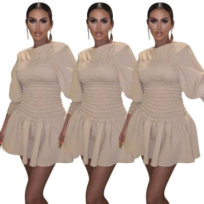 China 2022 New Arrival Cross-border Special Supply European And American Design Anti-static Pleated Women Dress for sale