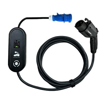 China 12 Month SAE J1772 Type 1 Home Use Portable 6-16A EV Charger With NEMA 5 -15 /6-20 Plug for sale