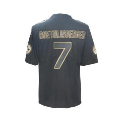 China Hot Selling Custom Mens Soccer Jerseys #7 Roethlisberger Breathable American Football Jersey for sale