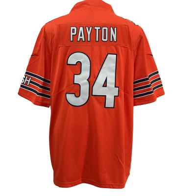 China Mens Breathable Soccer Game Jersey #34 Walter Payton Stitched American Football Game Custom Jersey for sale