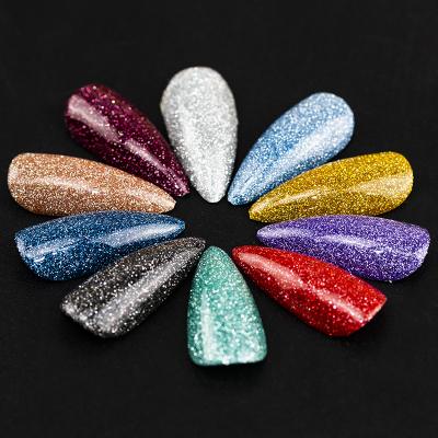 China New Arrival Hot Selling Unbeatable Super Shine Shinny Glitter Platinum Gel Nail Polish With Private Label for sale