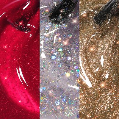 China Global Fashion Glitter Supplier Eco-friendly Gel Nail Polish Art Paint Gel Oem Factory Nail Color UV Led Cure Gel for sale