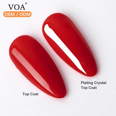 China Nail Salon Nail Art Super Shine Tempered Uv Gel Nail Polish Clear Crystal Top Coat UV Gel Nail Art Gel Polish for sale