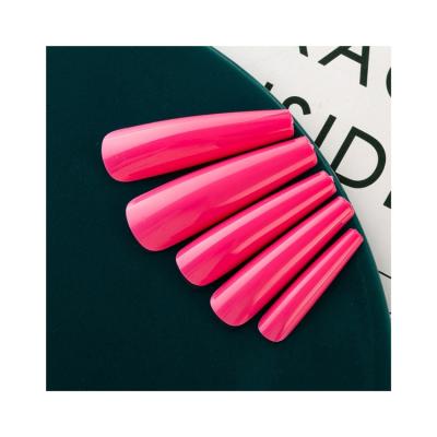 China French T Shaped Fake Nail Tips Press On Nail Extension Extra Long Nails Full Cover Artificial Nails for sale