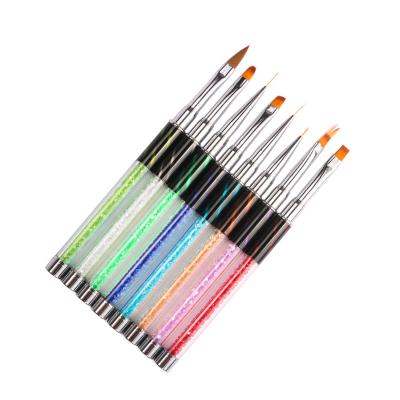 China Salon Effect Fashion Head Cat Eye With Diamond Phototherapy Nail Brush Explosive Nail Art Paint Pen for sale