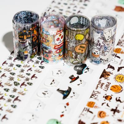 China Nail Art Decorations Salon Effect Winter Wholesale Halloween Nail Star Sticker Set Christmas Snowman Decorations for sale