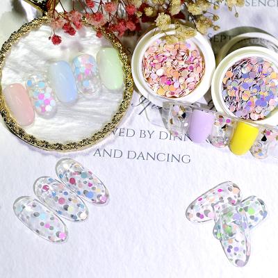 China Custom Salon Effect Jewelry Candy Best Selling Color Nail Art Stickers Mixed Round Sequins Nail for sale