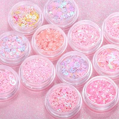 China Mixed Patch Japanese Thick Fine Glitter Glitter Sequin Salon Effect Nail Diy Phototherapy Nail Decoration for sale