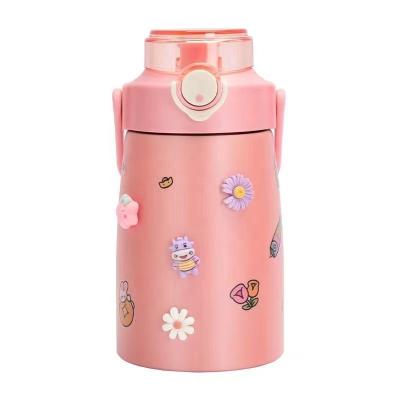 China Customized Popular Selling Logo Stainless Steel Kids Water Bottle Vacuum Motivational Steel Bottle Viable For Camping And Hiking for sale