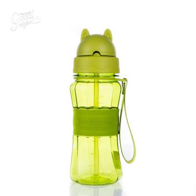 China Best Selling Sustainable Tritan Material With Straw Sports Leak Proof BPA FREE Kids Water Bottles Plastic Drink Cups For School for sale