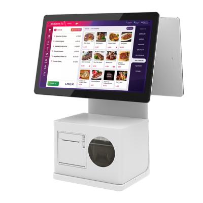 China Interactive Android Or Windows All In One White Pos Retail System Supermarket Cashier for sale