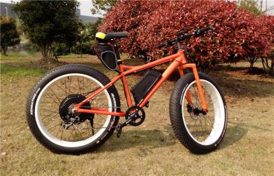 China Orange Super Fat Tire Mountain Bike / Womens Fat Tire Snow Bike for sale