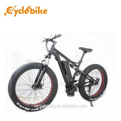 China 48 V 1000w Mid Drive Motor Fat Tire Powerful Electric Bike For Ladies , No Foldable for sale