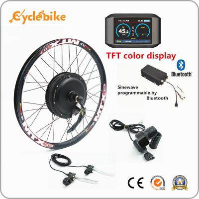 China Bluetooth 72v 3000w Electric Bike Kit / Hub Motor Conversion Kit With Lithium Battery for sale