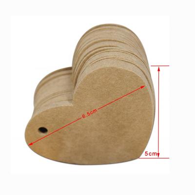 China Custom Recyled 2.5 X 1.9 Inch 200 Pcs Heart Shaped Kraft Paper Hang Tags for sale