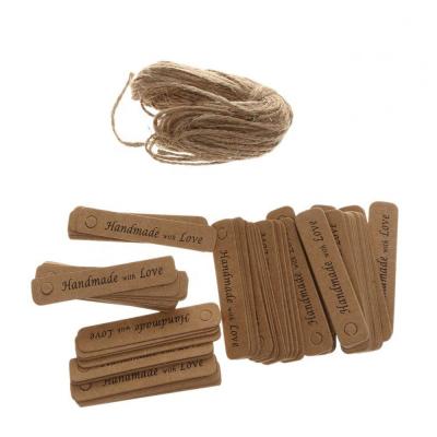 China Sustainable Gift Tags Kraft Paper Tags With String Set Personalized Kraft Paper Tag for sale