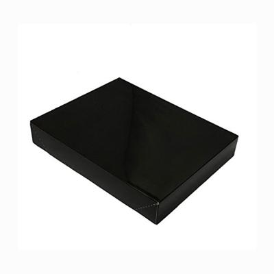 China Recyclable Plain Black Apparel Decorative Gift Box With Lids For Apparel And Gifts 11x8.5x1.75 for sale