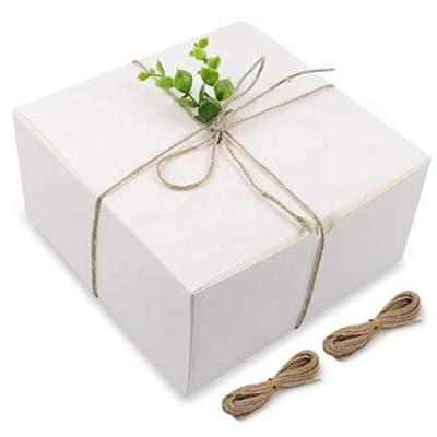 China Recycled Gift Boxes 12pcs 8x8x4 Inches White Materials Boxes, Paper Gift Boxes With Lids For Party Favors, Bridesmaid Proposal Box for sale