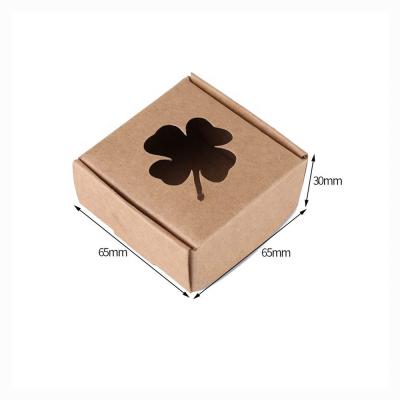 China Recyclable Custom Foldable Kraft Paper Gift Box Packaging For Handmade Soap Candy Ornament Accessories for sale