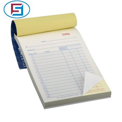 China Account and Tax Order and Cash Receipt Invoice Book with 50 2 Part Carbonless White and Canary Yellow Inner Page for sale