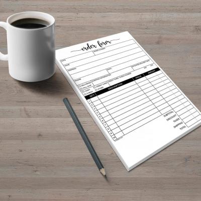 China Carbonless Account Order Form Invoice Purchase Orders Sales Receipt 50 sets per pad, Half-letter size 5.5" x 8.5" for sale