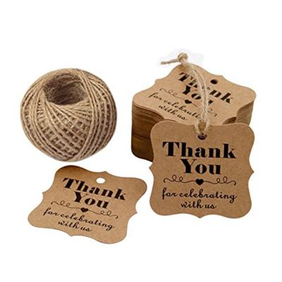 China U.S. Original Design Paper Gift Tags 100PCS Thank You Celebration With USA Square Tank You Label for sale