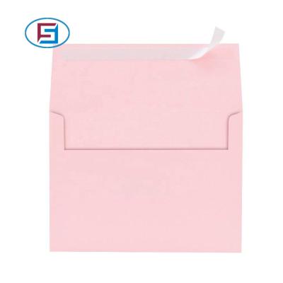 China Self Seal A7 Invitation 5x7 Pink Wedding Wraps With Self Seal for sale