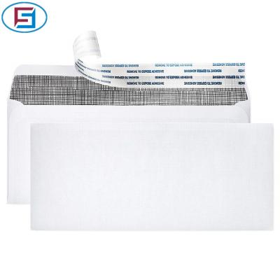 China Custom Business Envelope 10# Self Printed Seal Business Windowless Envelope for sale