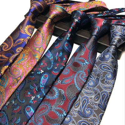 China Hot Selling Luxury 100% Polyester Woven Design Paisley Polyester Tie Custom Design Male Flower Ties Wholesale for sale