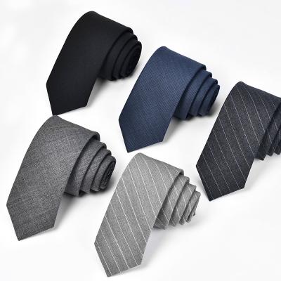 China Gift Box Fashionable High Quality Simple Material Package Wool Tie Suit Ties Thin Neck Tie For Men for sale